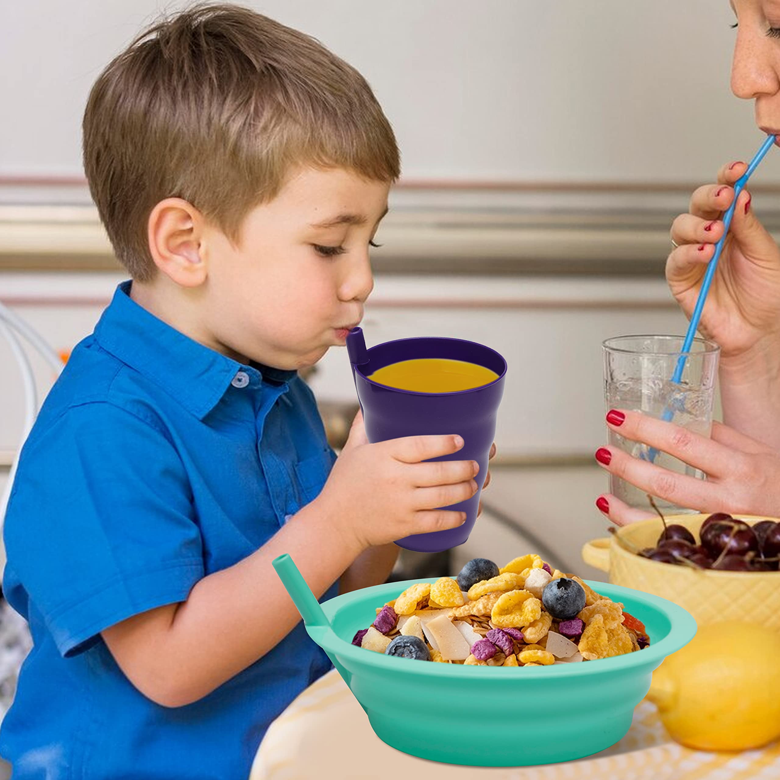 Klickpick Home durable PP plastic bowls withstand drops during mealtime.