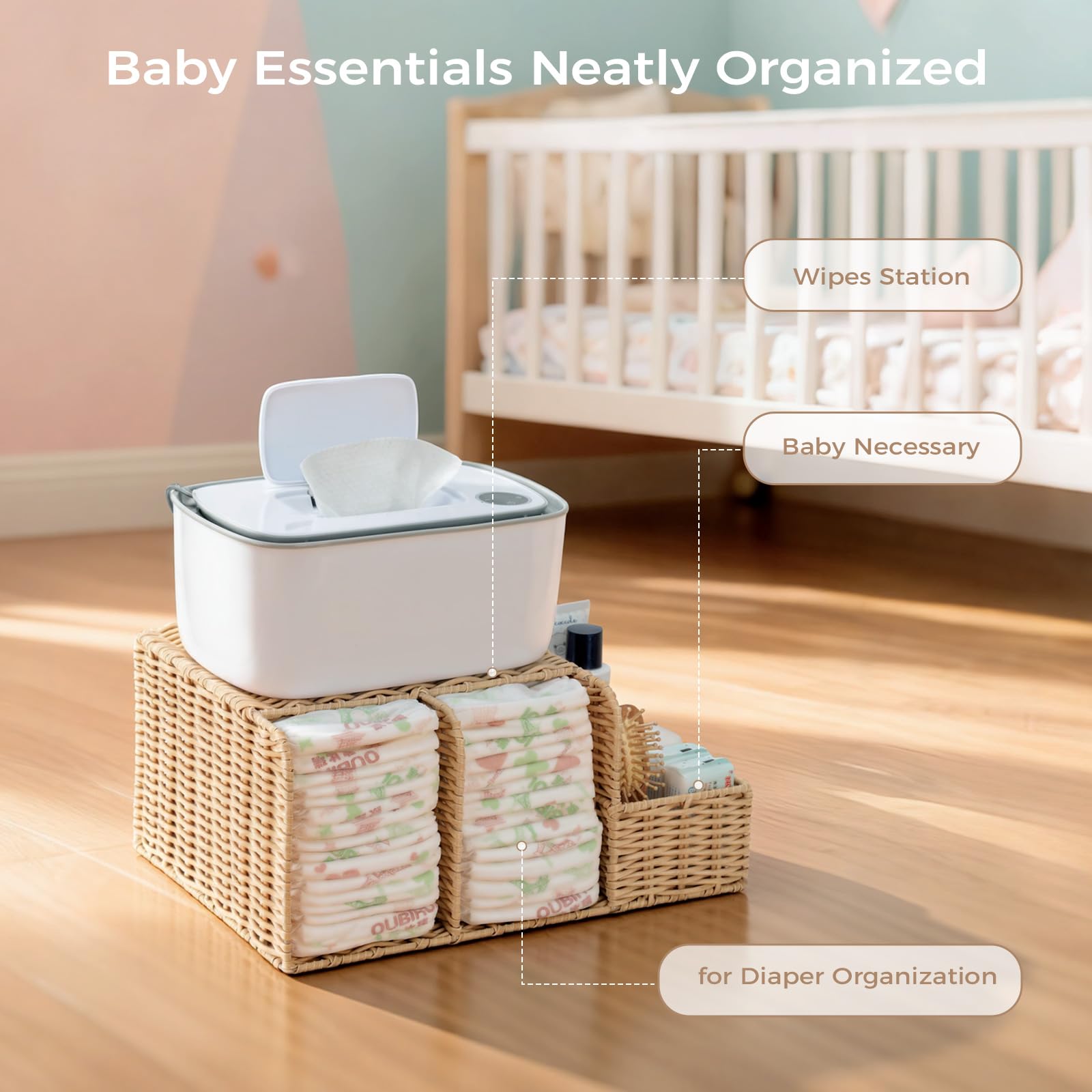 Klippehop Diaper Caddy dimensions 36x16x24 cm fit changing tables