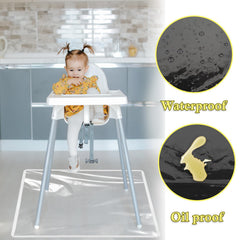Klmnop 3pack splat mat 50x50 inch coverage protects floors during messy art and meals.