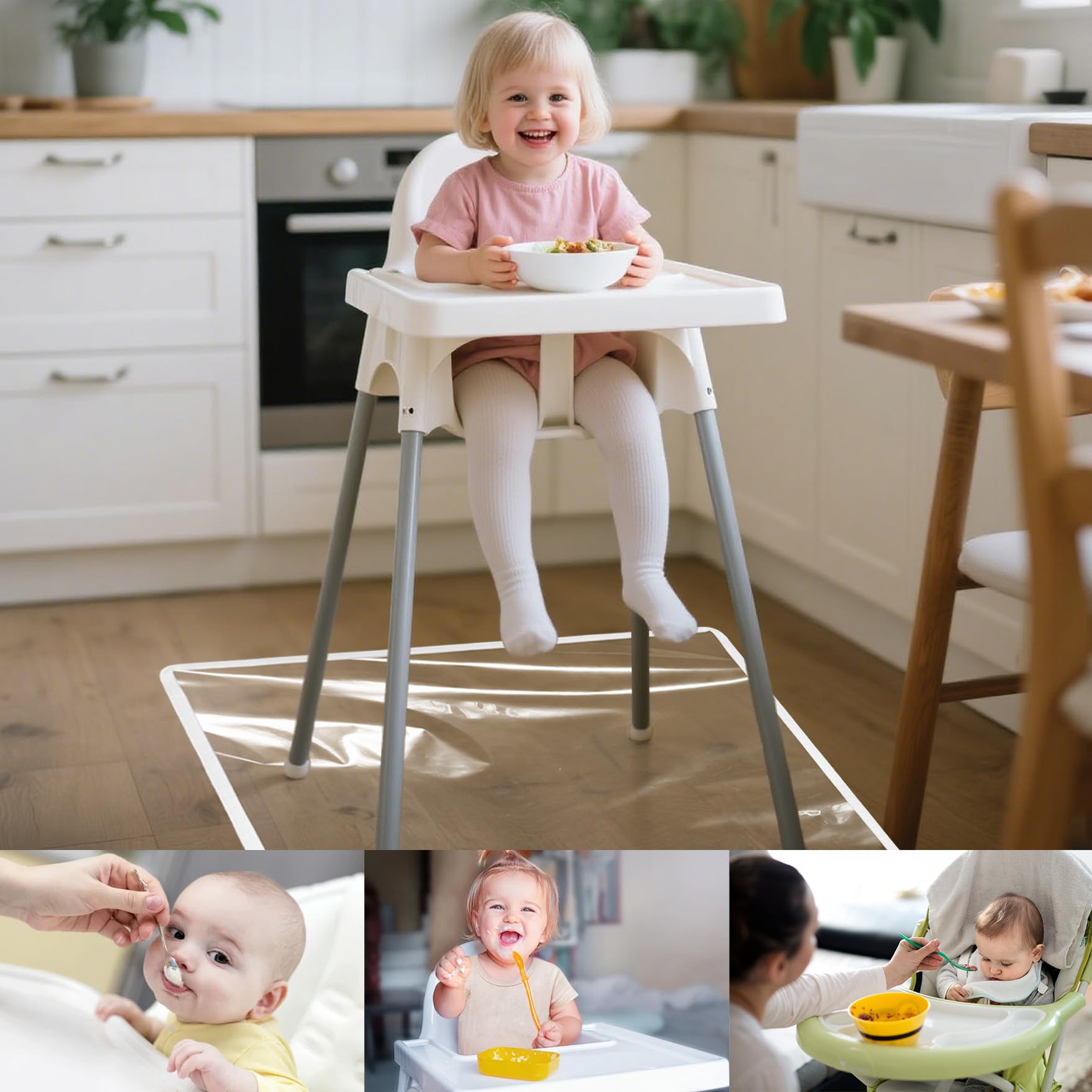 Klmnop 3pack splat mat durable PVC withstands frequent use by kids.
