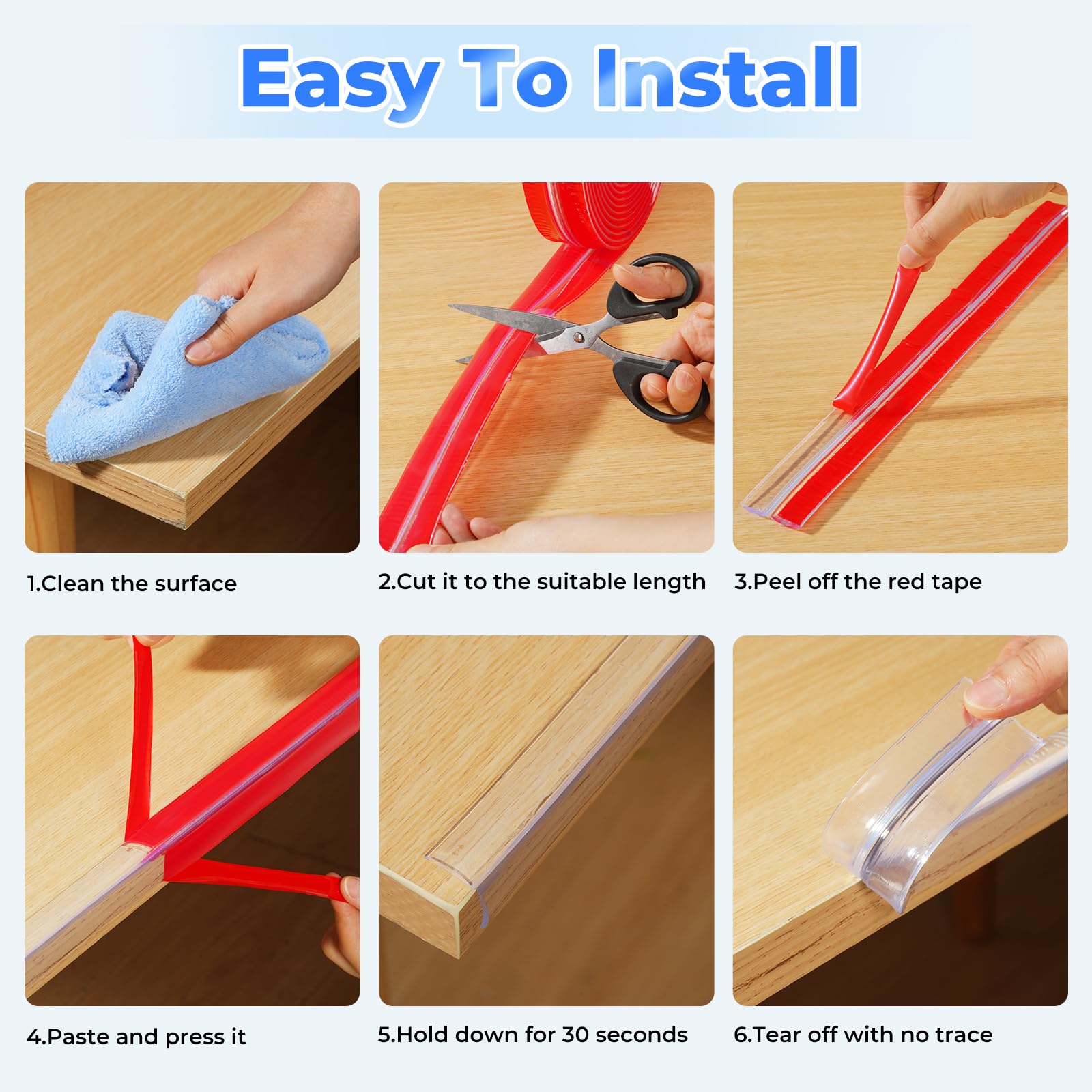 Kloejaa pre-applied adhesive backing delivers strong, lasting attachment