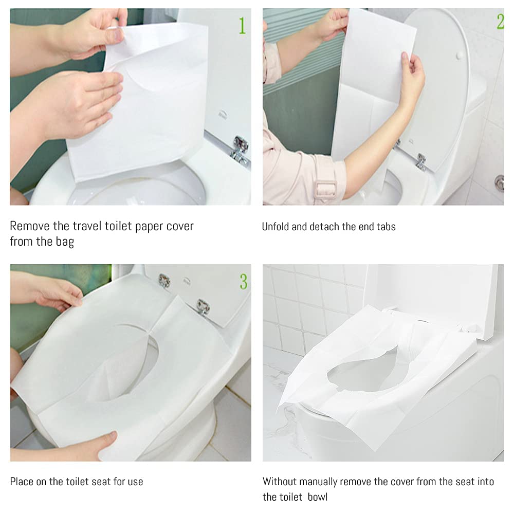 KLOLKUTTA biodegradable flushable seat covers ready for hygienic use.