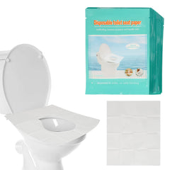 KLOLKUTTA 100-pack travel-friendly toilet seat covers in a pouch for on-the-go hygiene.