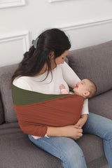 Kloovete baby wrap folded-compact demonstrates easy storage when not in use.