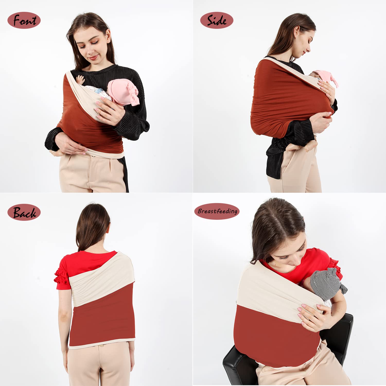 Kloovete baby wrap safety notes remind responsible use while keeping baby secure.