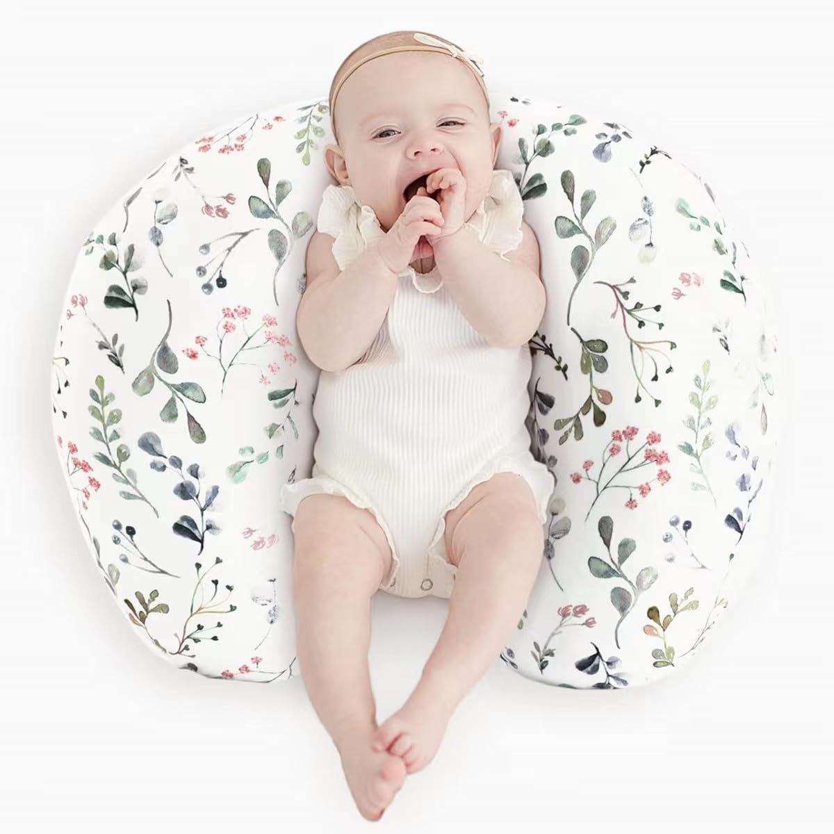 KLWJFK Nursing Pillow removable cover shown for easy washing and care