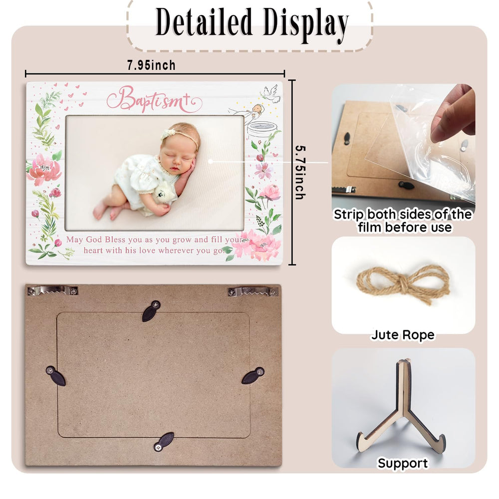 KLYTINK baptism frame makes a thoughtful godparent gift with a personal touch.