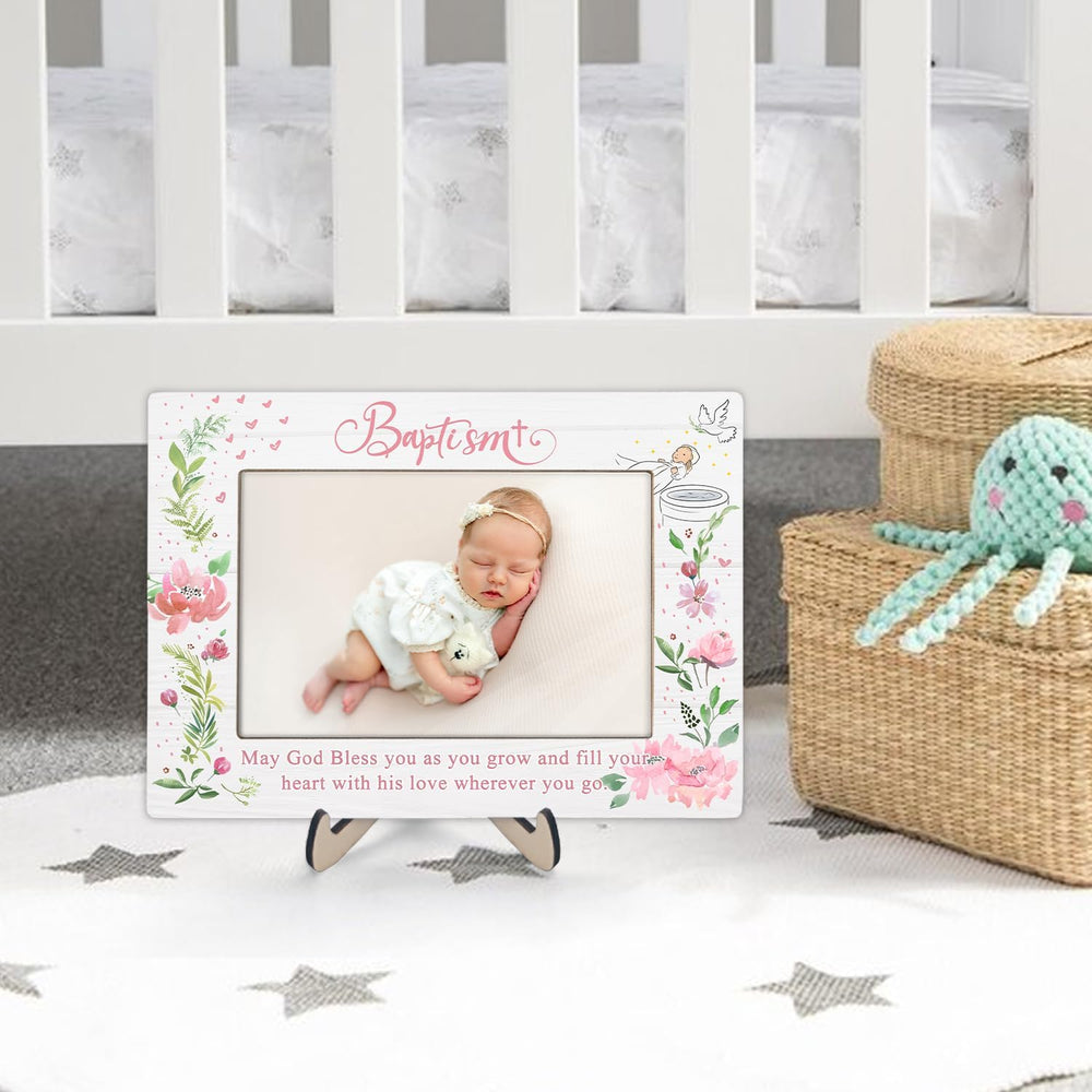 KLYTINK baptism frame wall hanging option for versatile home display.