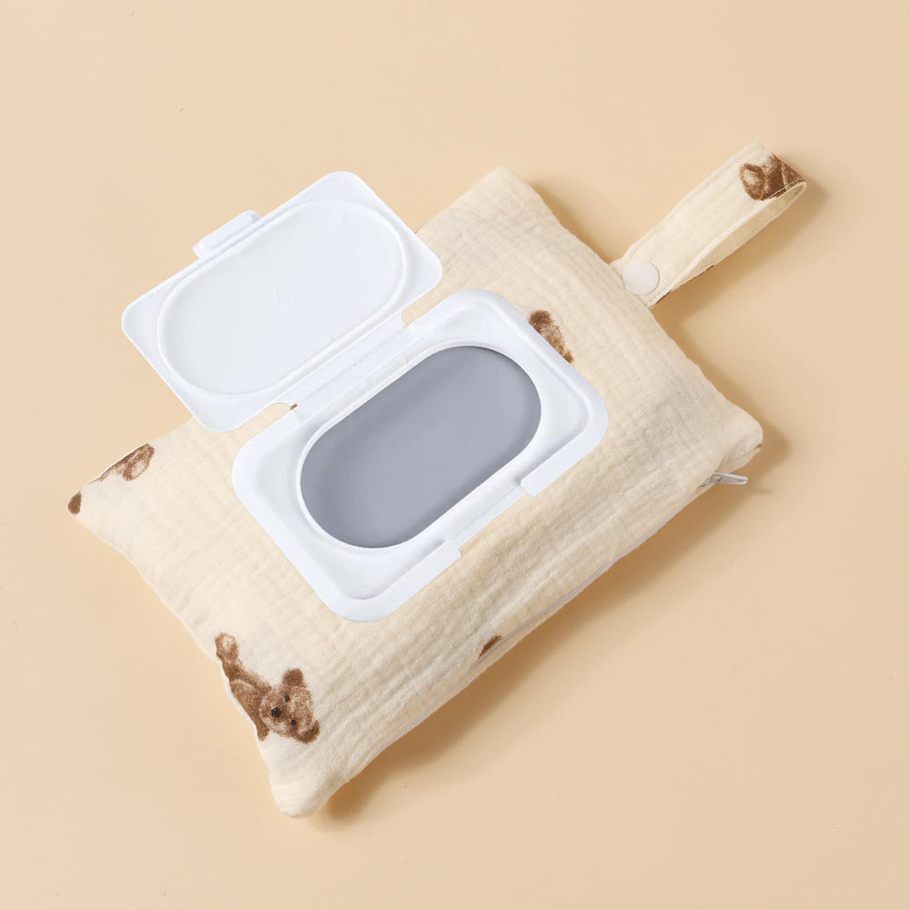 KMGDM double-layer tissue dispenser in cotton fabric highlights durable, reusable design.