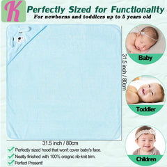 kmilro baby towel 31-5 inch size displayed for cozy bath time drying