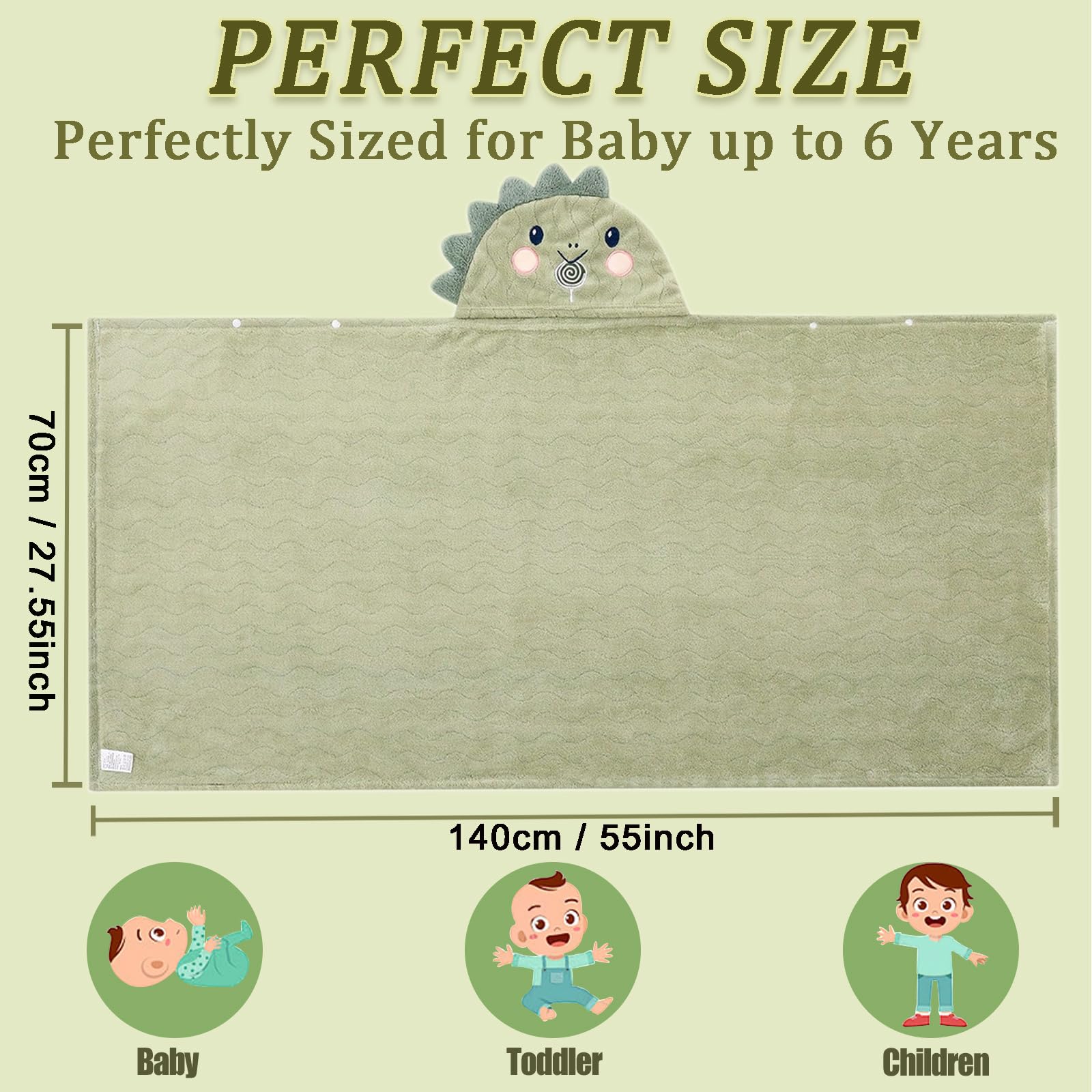 kmilro toddler towel hooded quick-dry fabric dries fast after baths