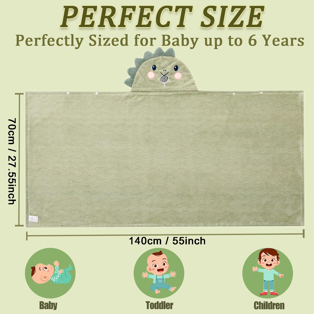 kmilro toddler towel hooded quick-dry fabric dries fast after baths