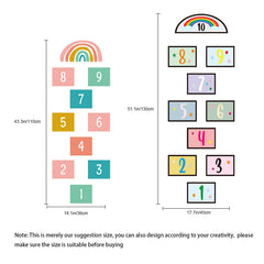 KMOTASUO hopscotch stickers for kids' rooms encourage color learning.
