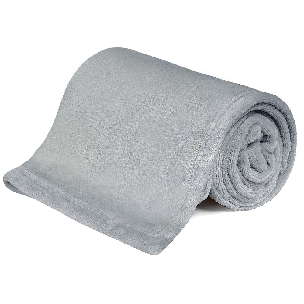 KMUSET kids blanket grey front view for cozy warmth and snuggle comfort.