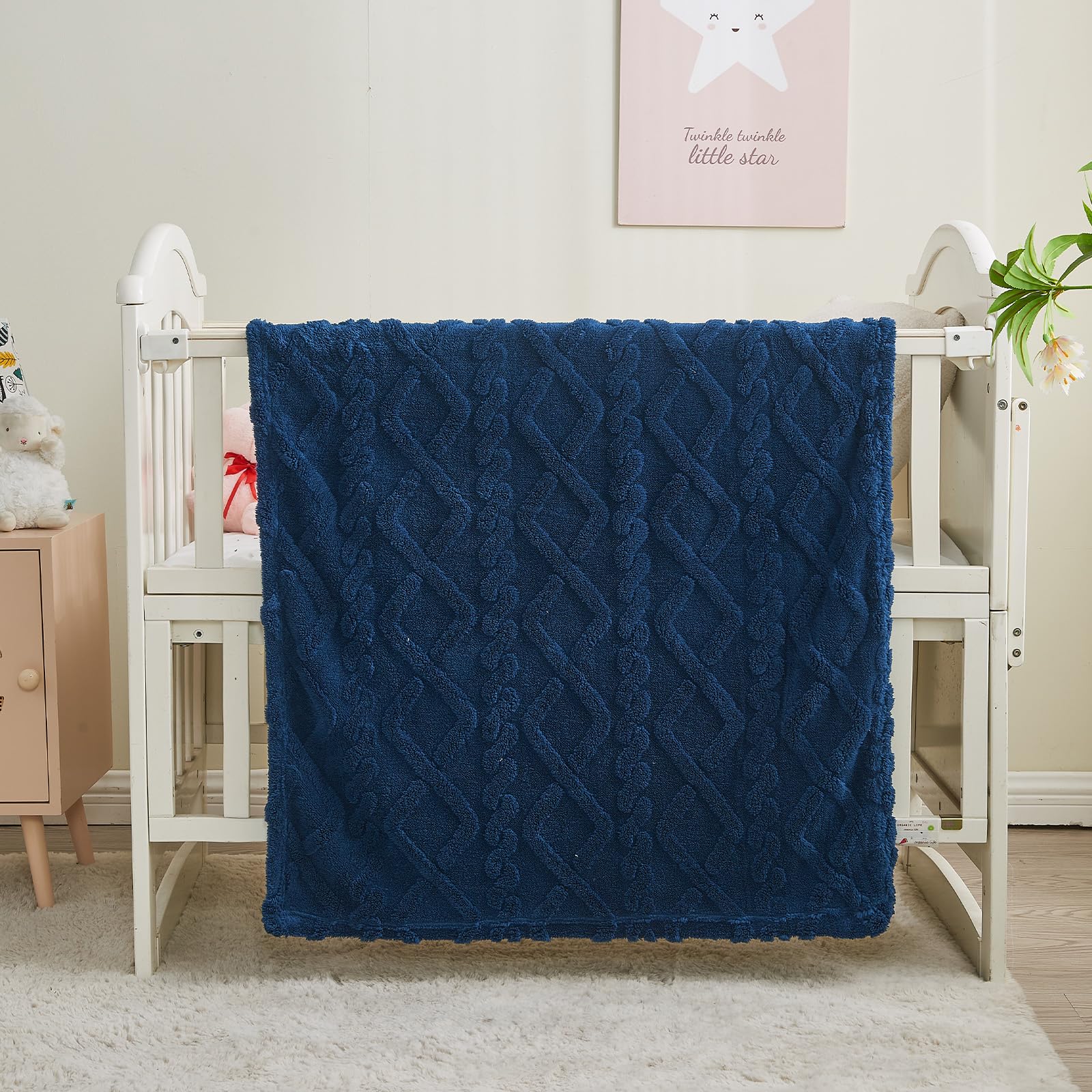 KMUSET Kids blue blanket lets kids curl up for reading or movie time.
