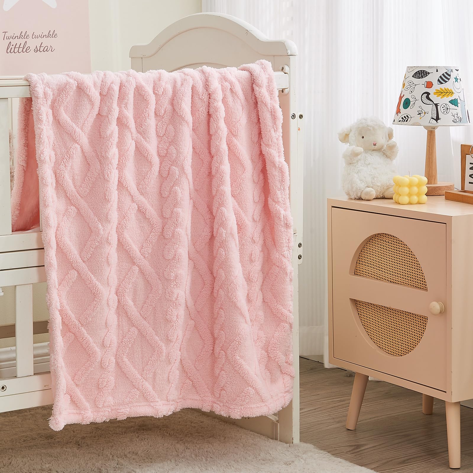 KMUSET Kids Pink Blanket showcased as a gift-ready cozy surprise.