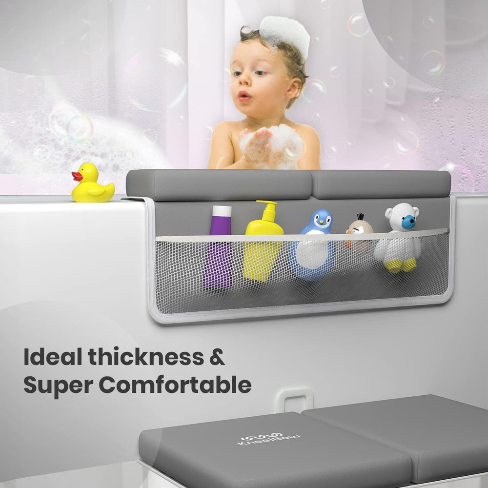Kneelbow three-pocket organizer keeps bath essentials within arm's reach