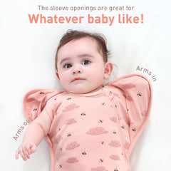 Knirose arms-up design supports calm sleep and natural positioning.