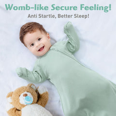 Knirose newborn swaddle sack snug fit feels like a wearable blanket.