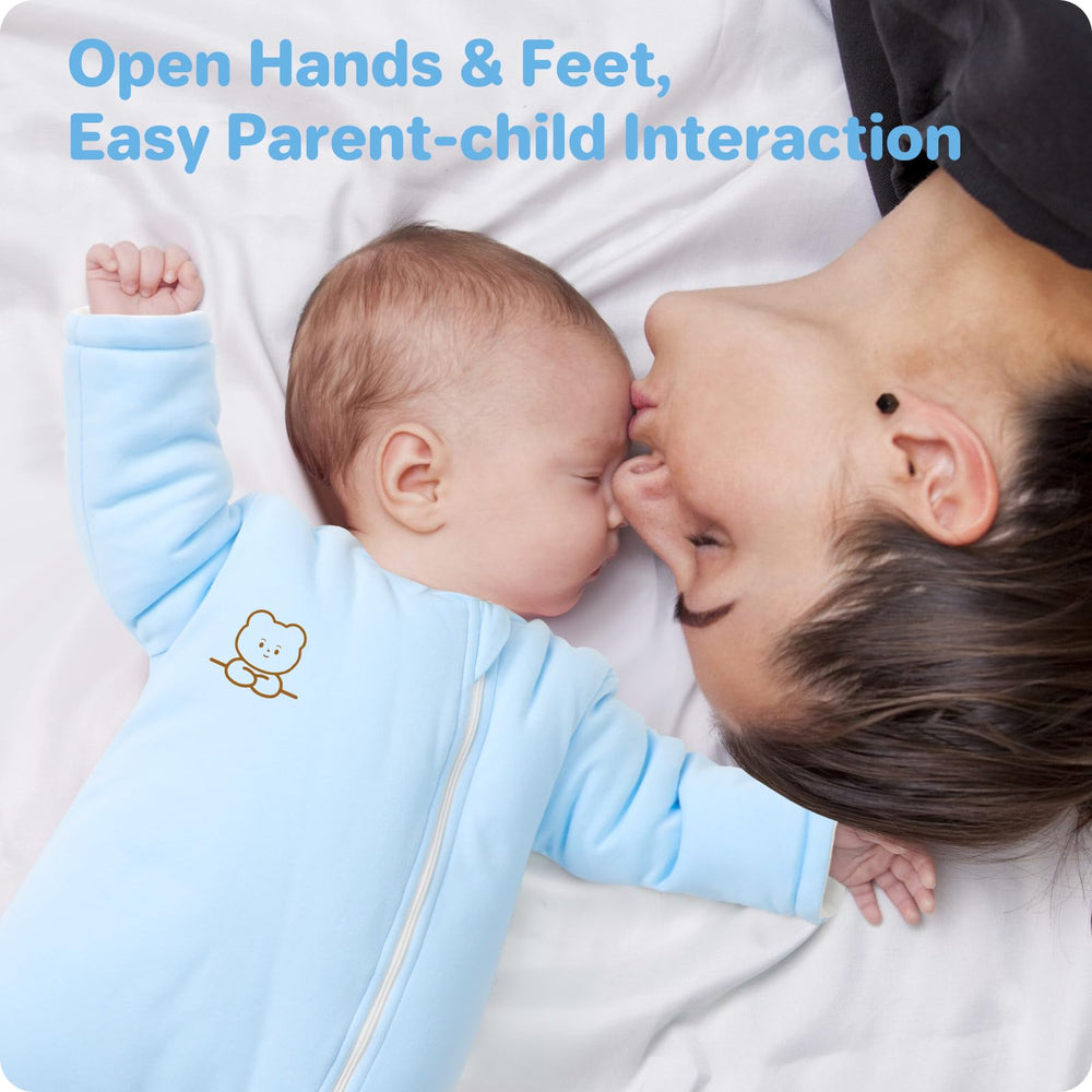 Knirose Baby Sleep Sack blue — gentle cocoon feel for soothing sleep.