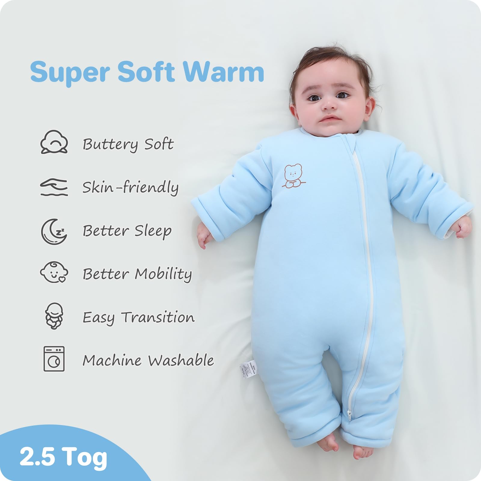 Knirose Sleep Sack 2.5 Tog — cozy warmth for cool nights.