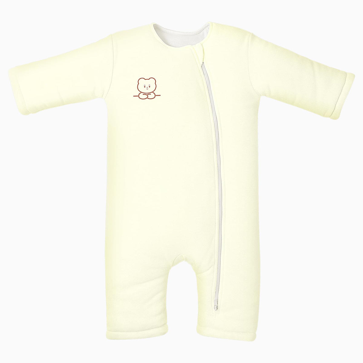 Knirose sleep sack front view with snug fit for calmer naps