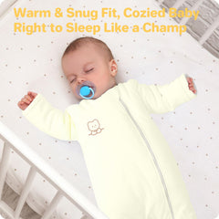 Knirose sleep sack side zipper shows easy diaper changes without waking baby