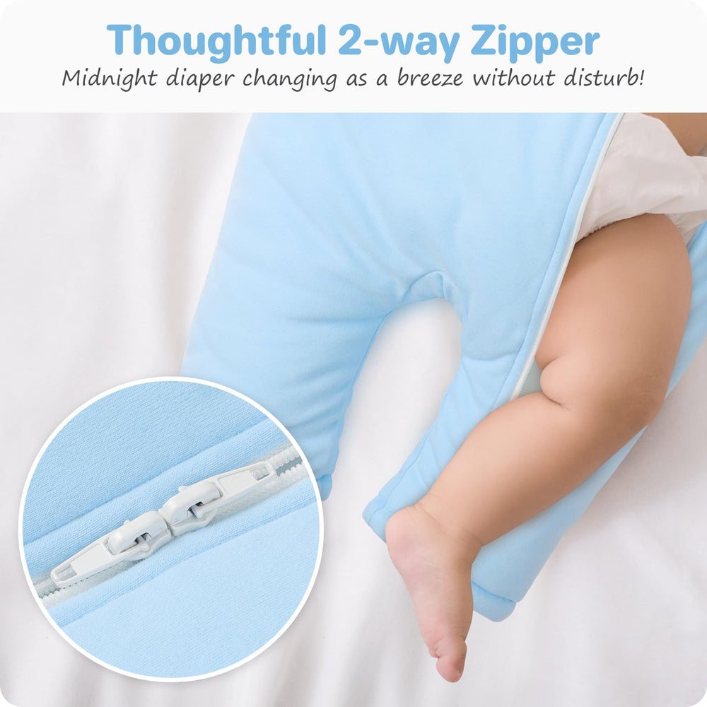 Knirose Sleep Sack blue — winter warmth without overheating.