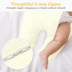 Knirose sleep sack winter warmth image emphasizes gentle insulation without overheating
