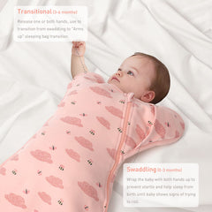 Knirose roomy swaddle design with ample baby leg room