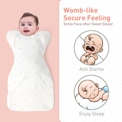 Knirose sleep sack with 2-way zipper eases night diaper changes.