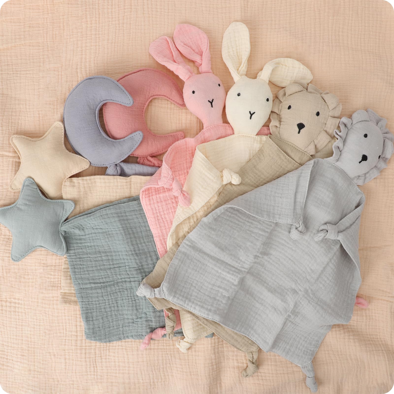 Knirose star-design security blanket, perfect as a thoughtful baby shower gift.