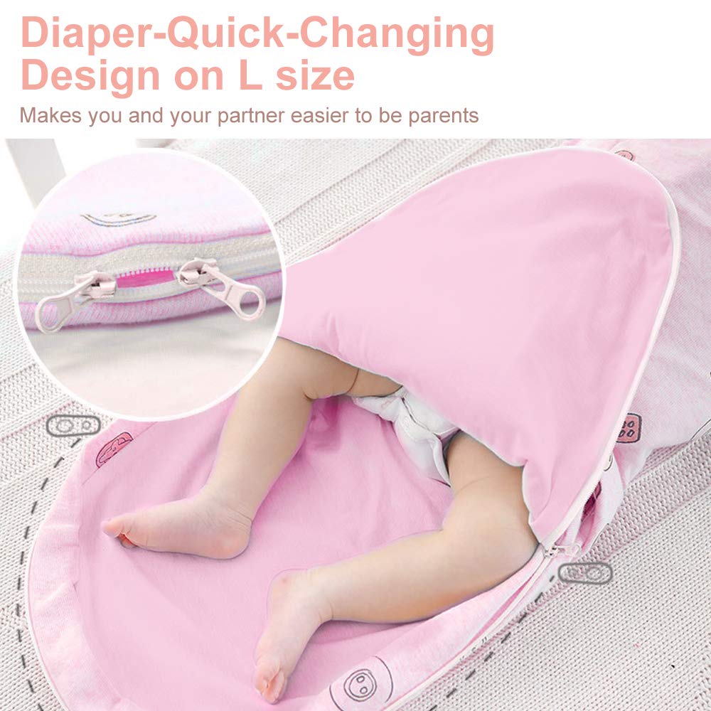 Knirose swaddle Peachpink packaging—gift-ready presentation.