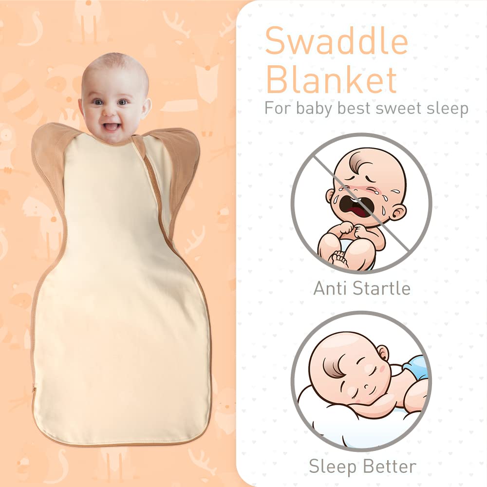 Knirose swaddle sleep sack 0-3m demonstrates transition-friendly design for growing babies.