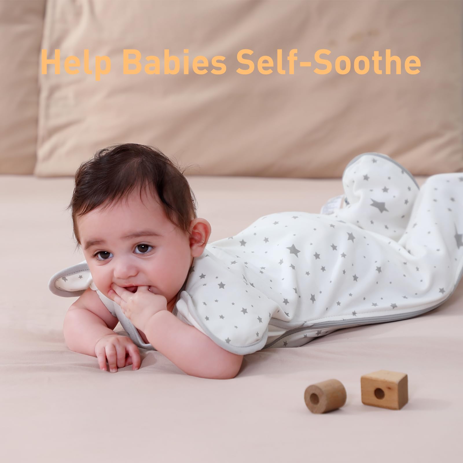 Knirose tog-0-8 cotton-elastane keeps baby cozy year-round.