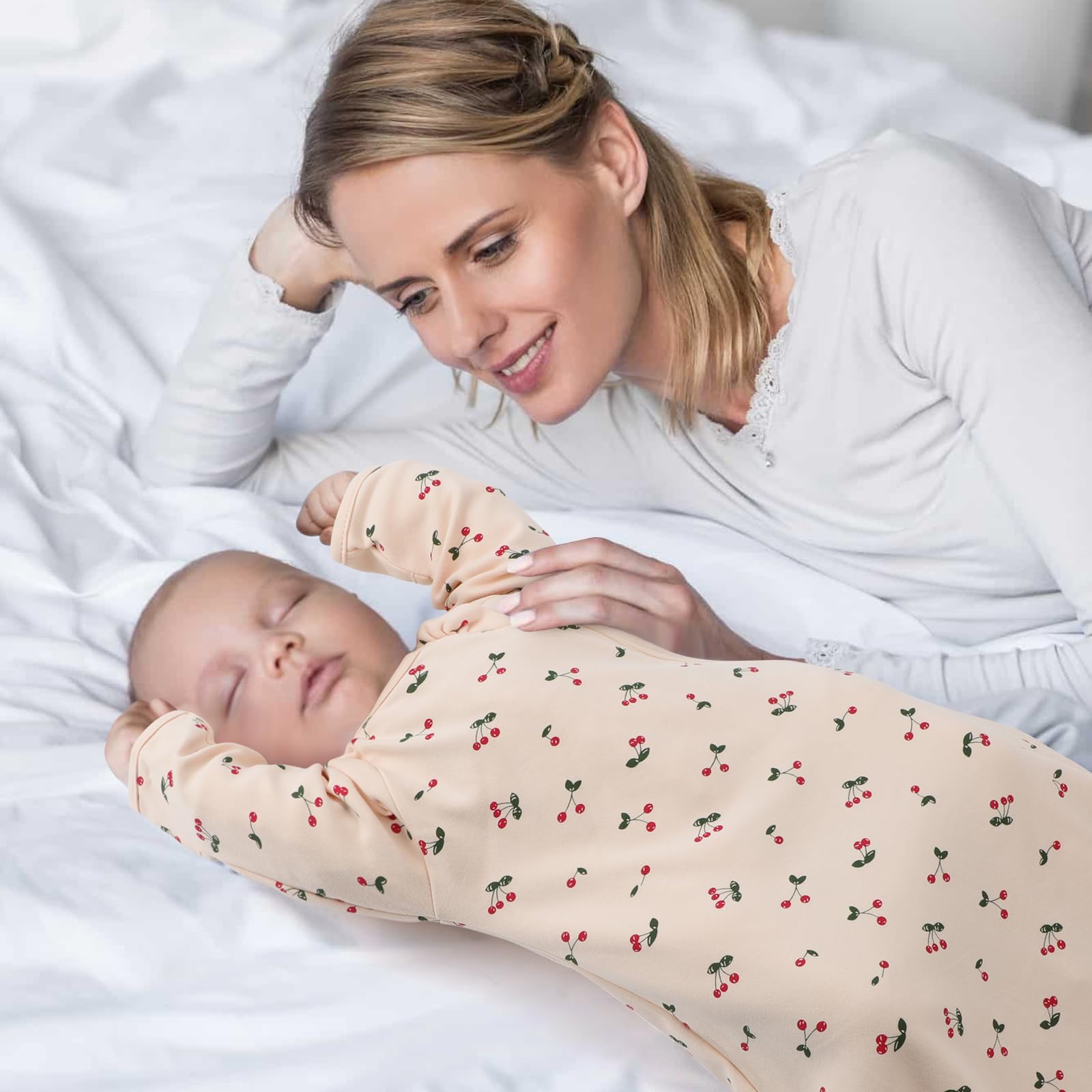 Knirose swaddle with zipper design supports quick diaper changes.
