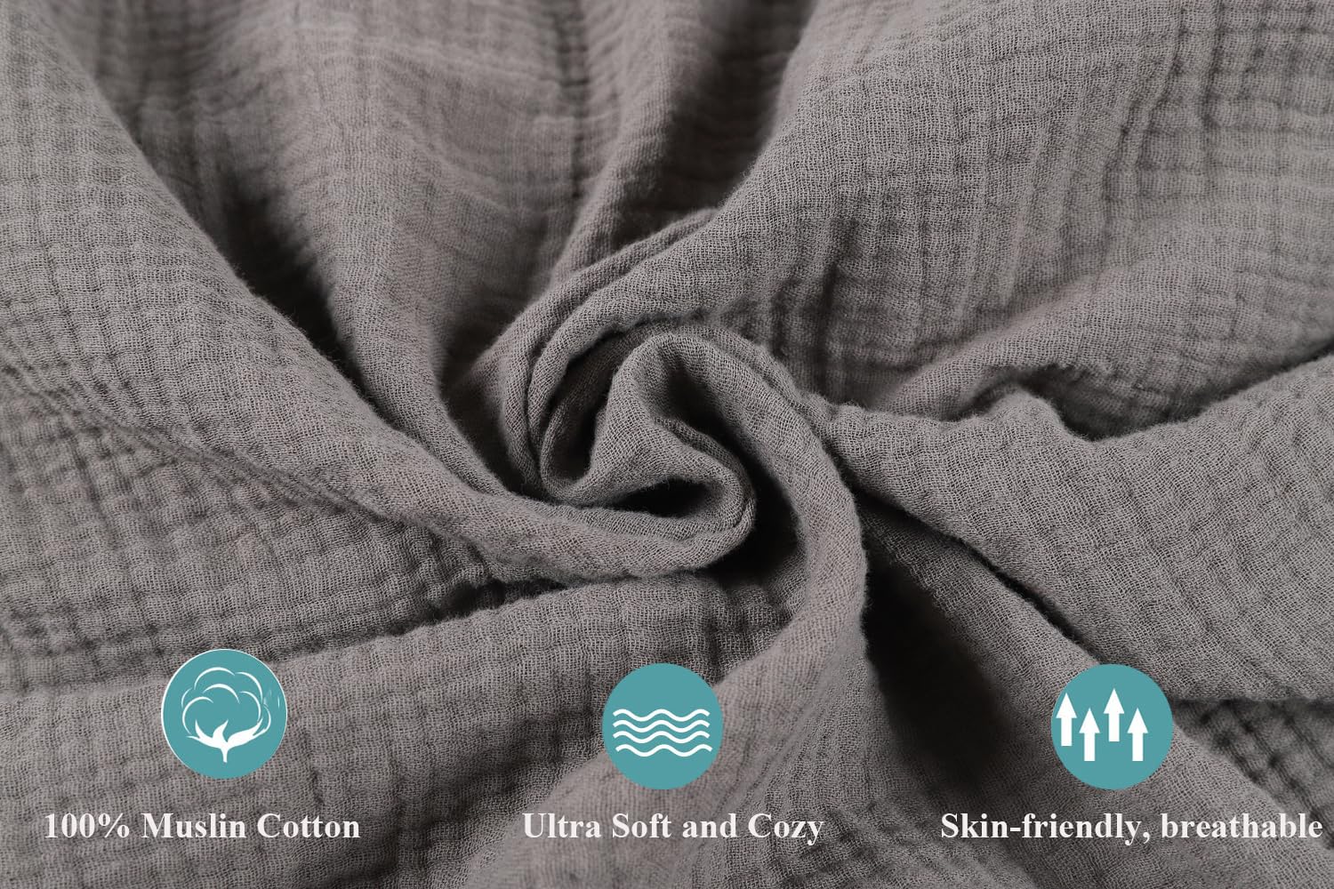 Knlpruhk Muslin Pack Play Sheets soft muslin cotton for breathable baby comfort.