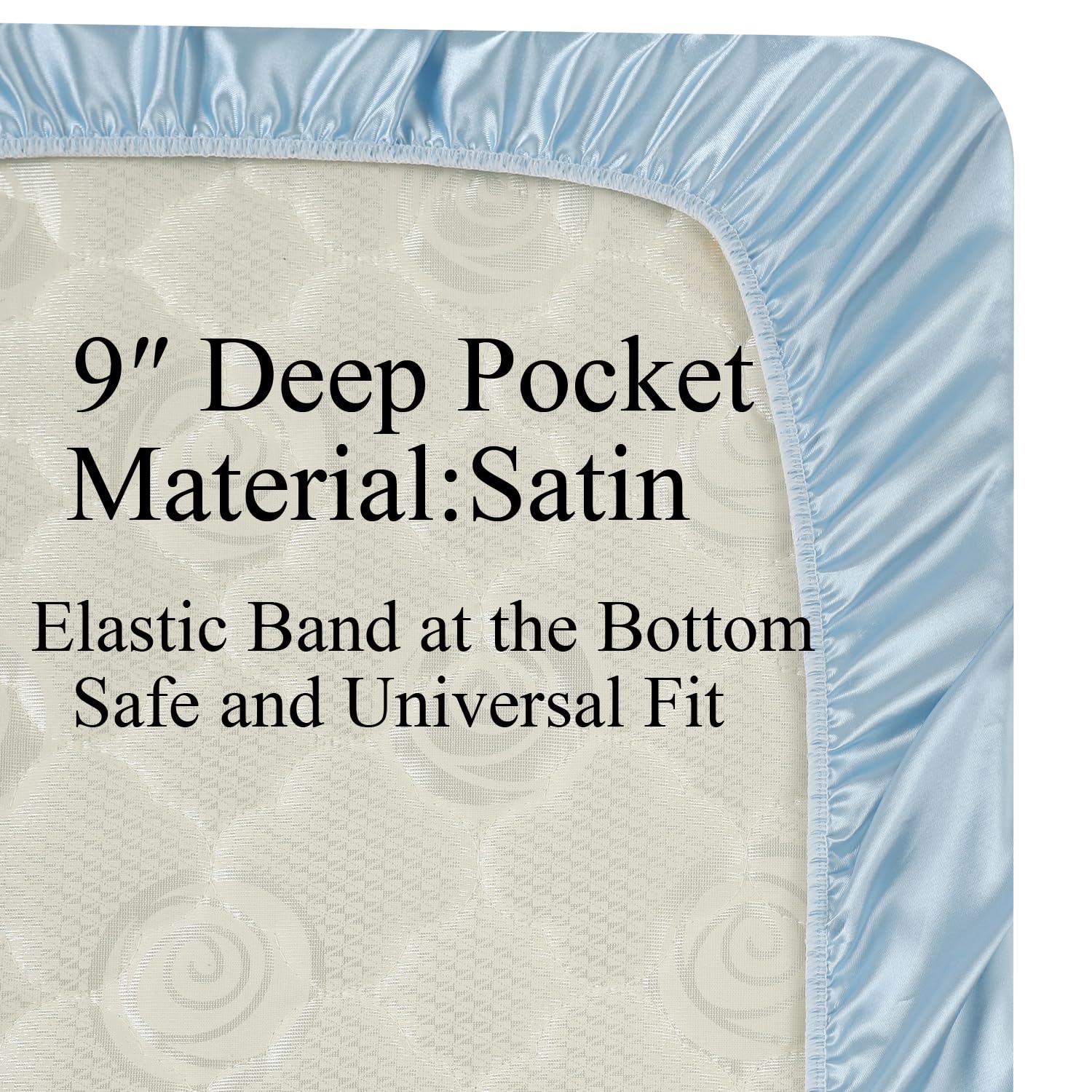 Knlpruhk Silk Fitted Crib Sheet with Snug-360 elastic prevents slipping.