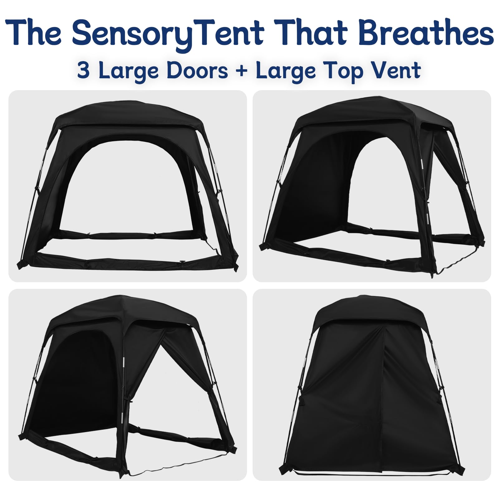Knocloc CPC sensory tent portable folded design fits carry-on luggage.