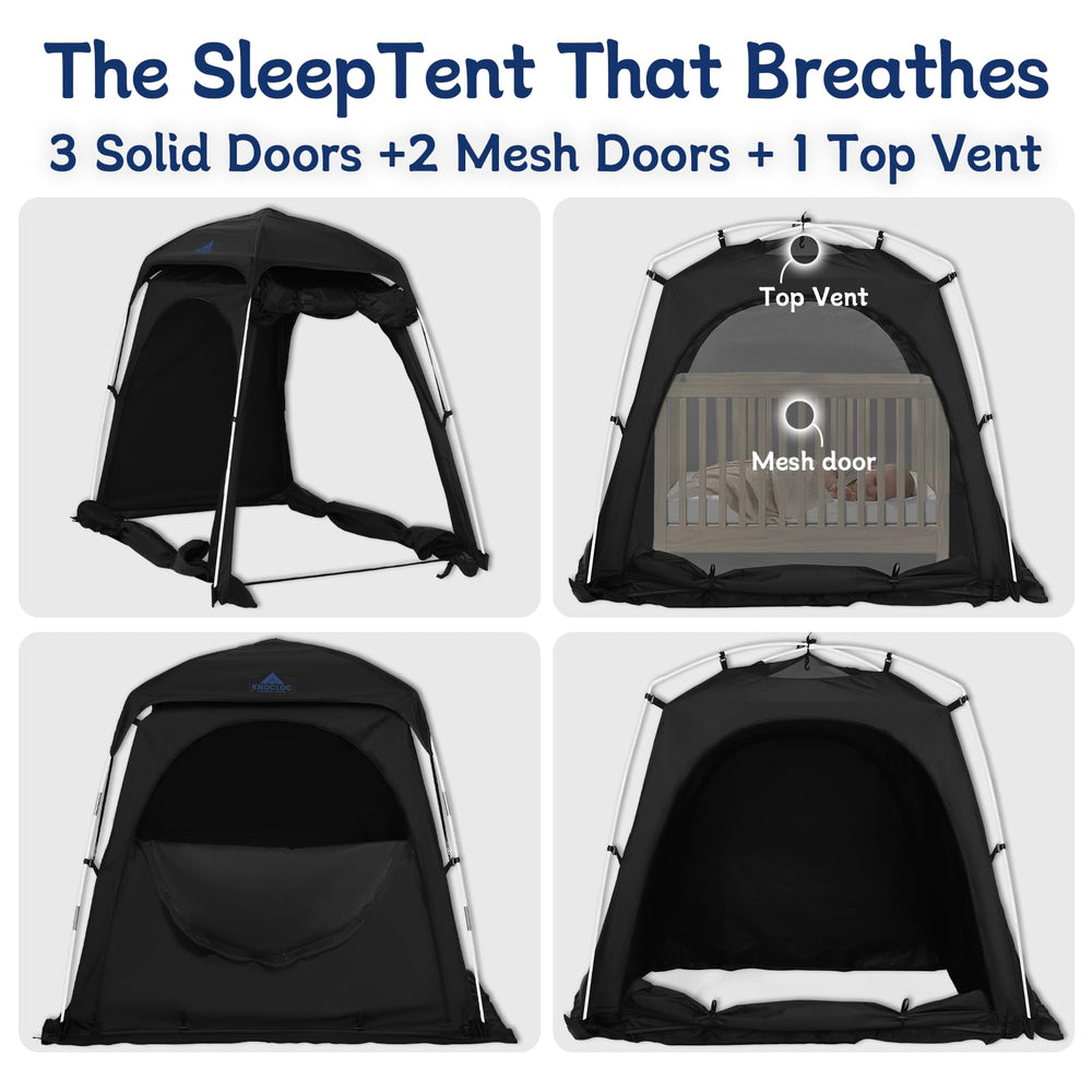 Knocloc portable crib tent for on-the-go sleep