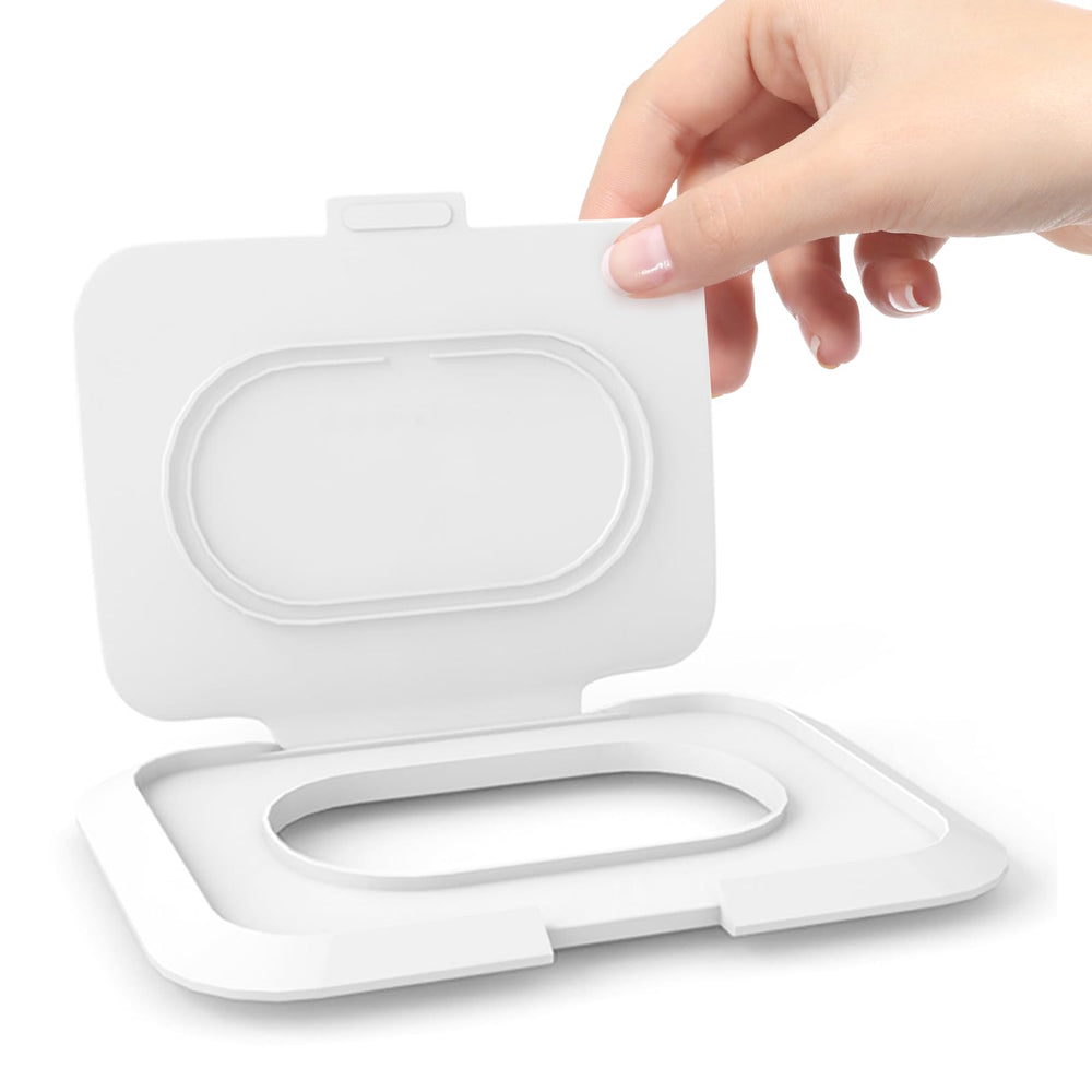 KNOCLOC wipes lid close-up shows non flip-top design for moisture retention