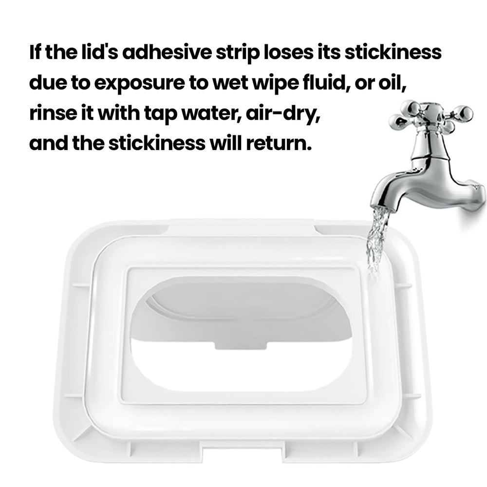 KNOCLOC lid close-up highlights dust protection keeping wipes clean