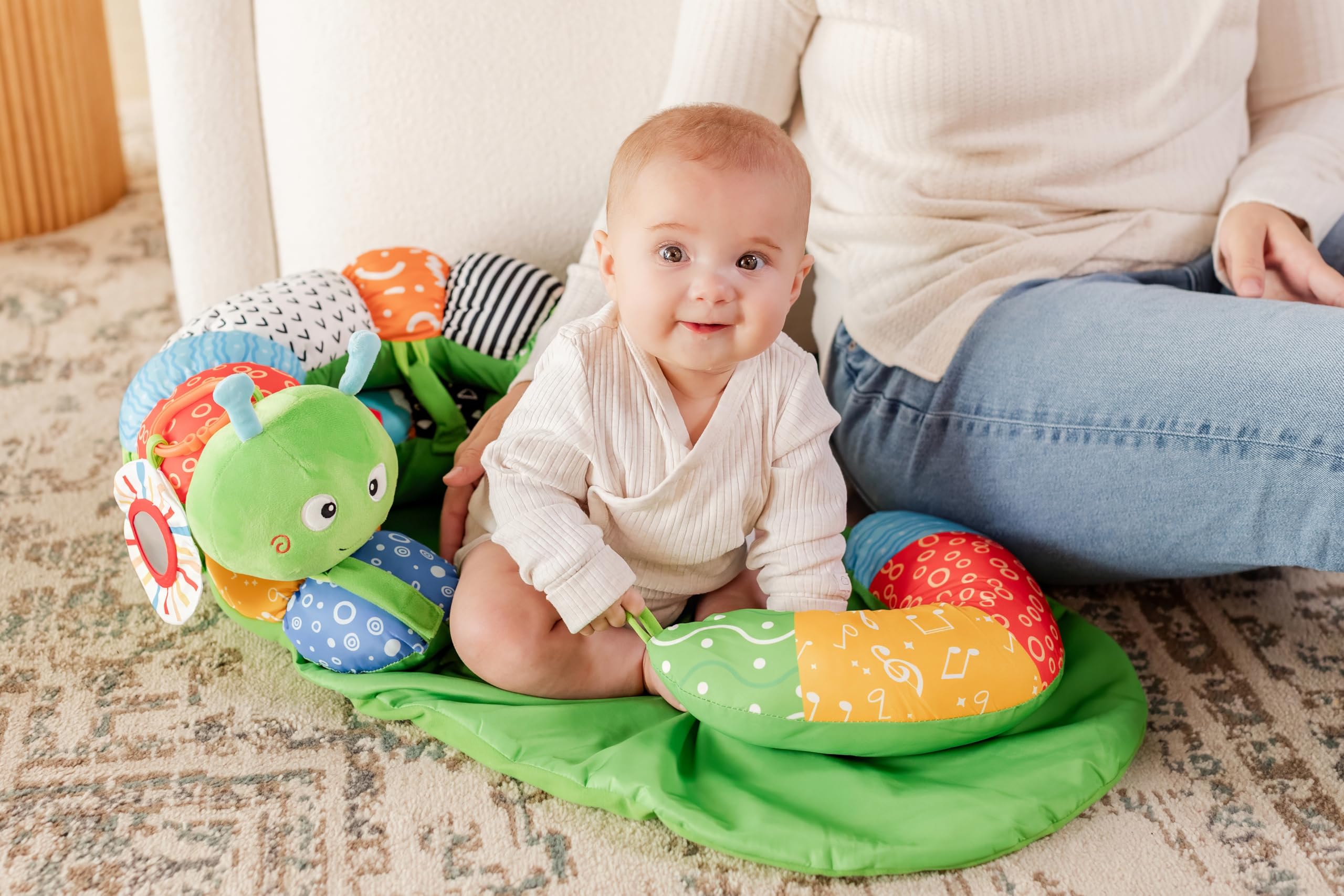 Knotly Charm caterpillar toys with mirror for sensory play