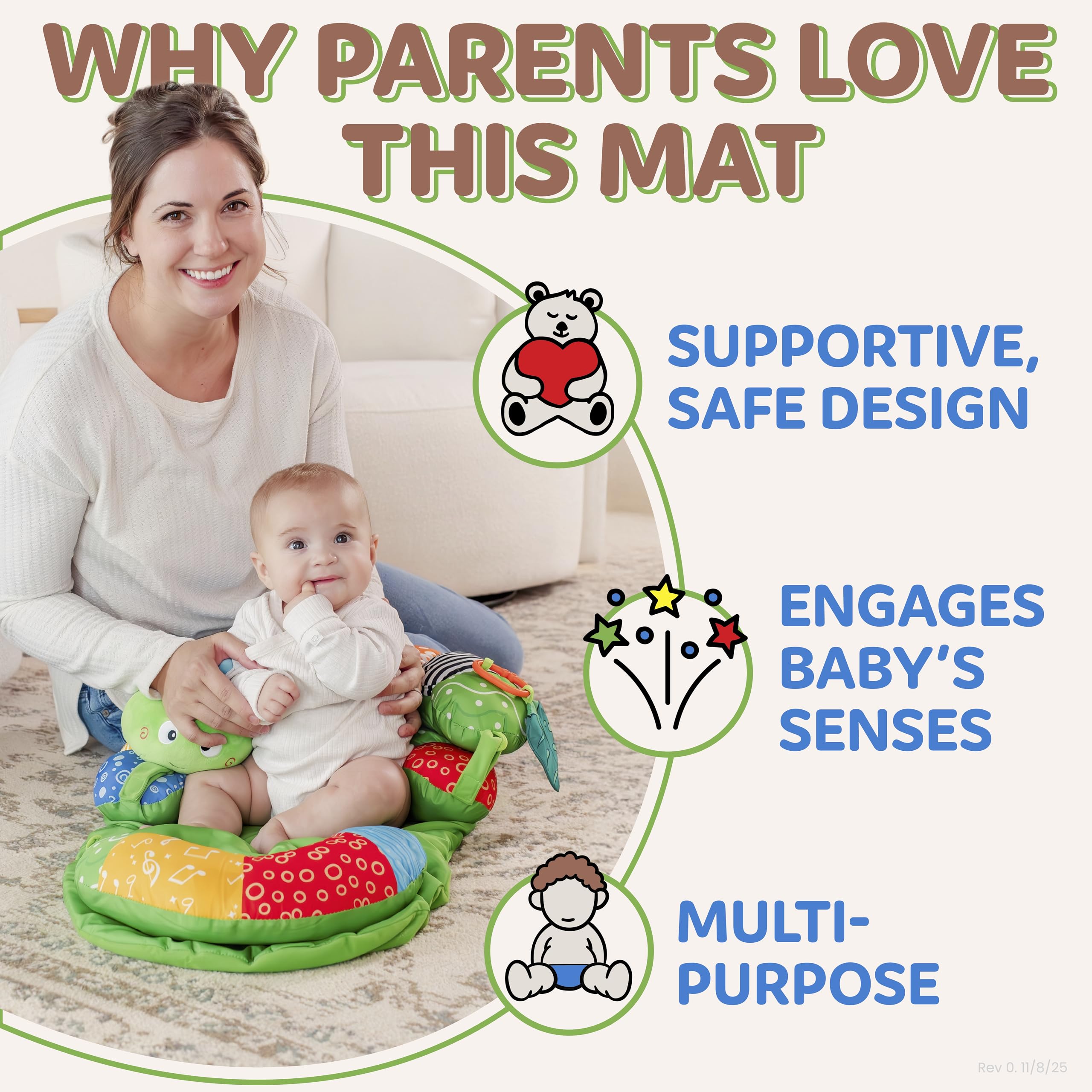 Knotly Charm newborn teether and mirror for safe exploration