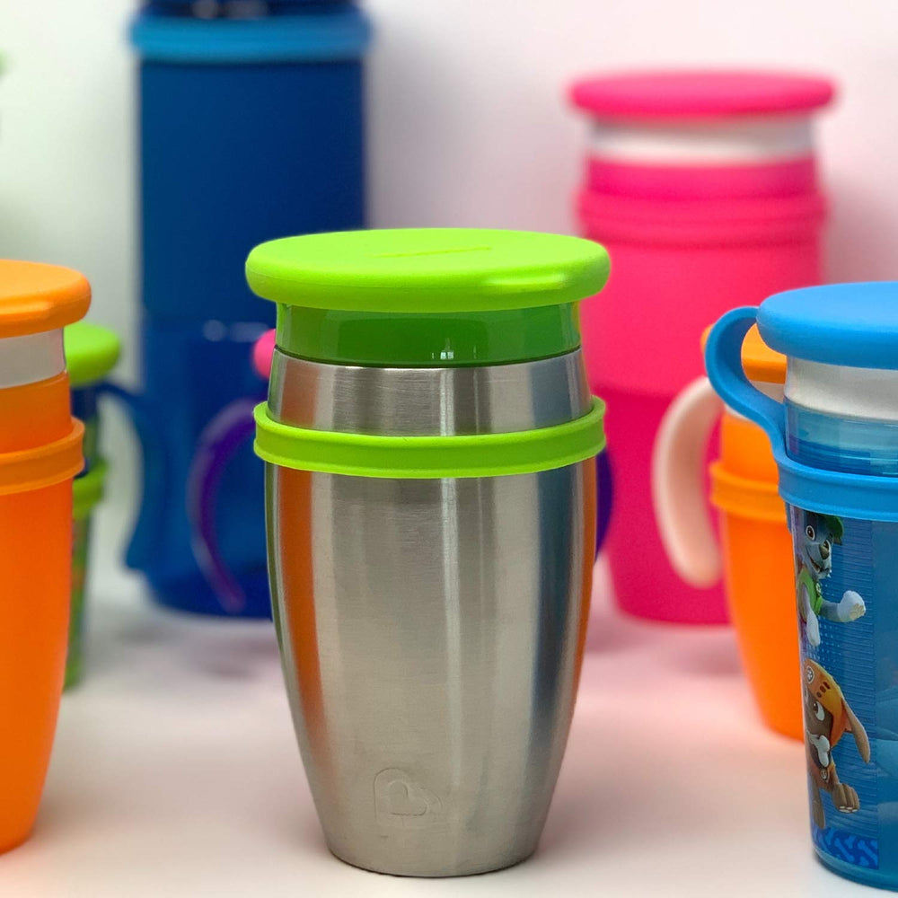Koaii Baby lids name-label area helps identify cups at a glance.