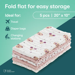 Koala Babycare 20x10-inch burp cloths for generous coverage during feeds