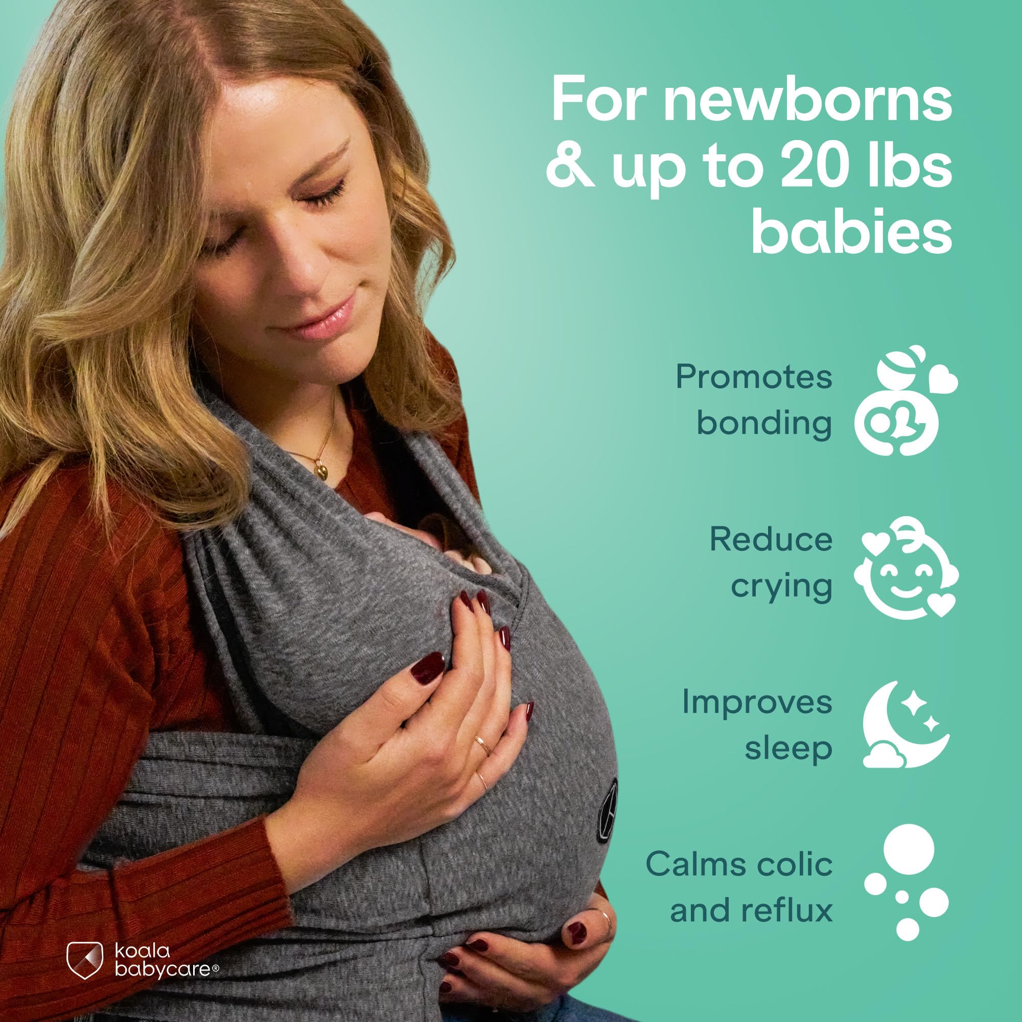 Koala Babycare wrap discreet breastfeeding position for privacy