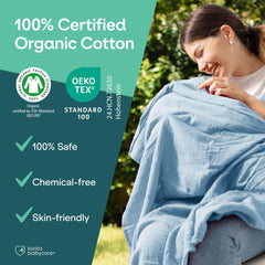 Koala Babycare burp cloth on baby shoulder protects clothing during feeds.