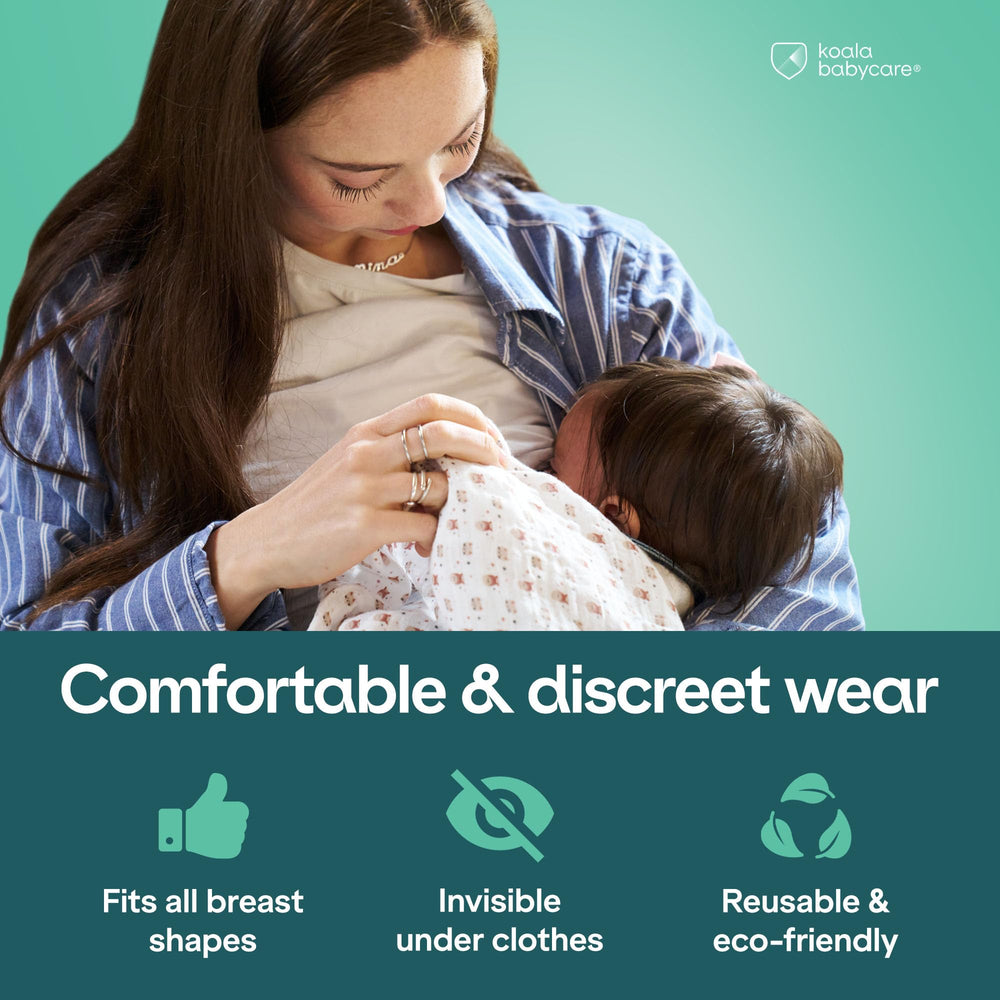 In-use Koala Babycare cups during breastfeeding with baby