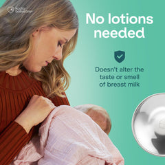 Koala Babycare silver nursing cups worn under clothing to prevent friction